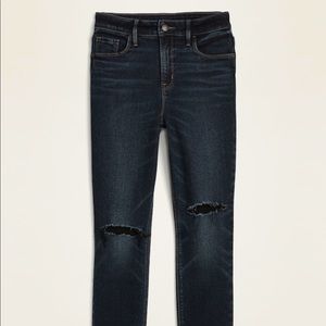 Highwaisted Dark Wash Skinny Jeans
